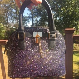 ALDO Purple Sparkly Top Handle Purse
